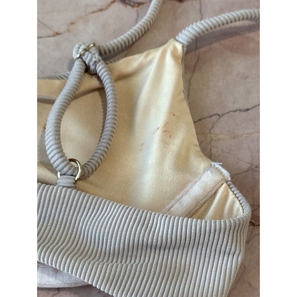 BEACH RIOT Camilla Bikini Top in Tan Small Womens Swimsuit - Picture 8 of 13